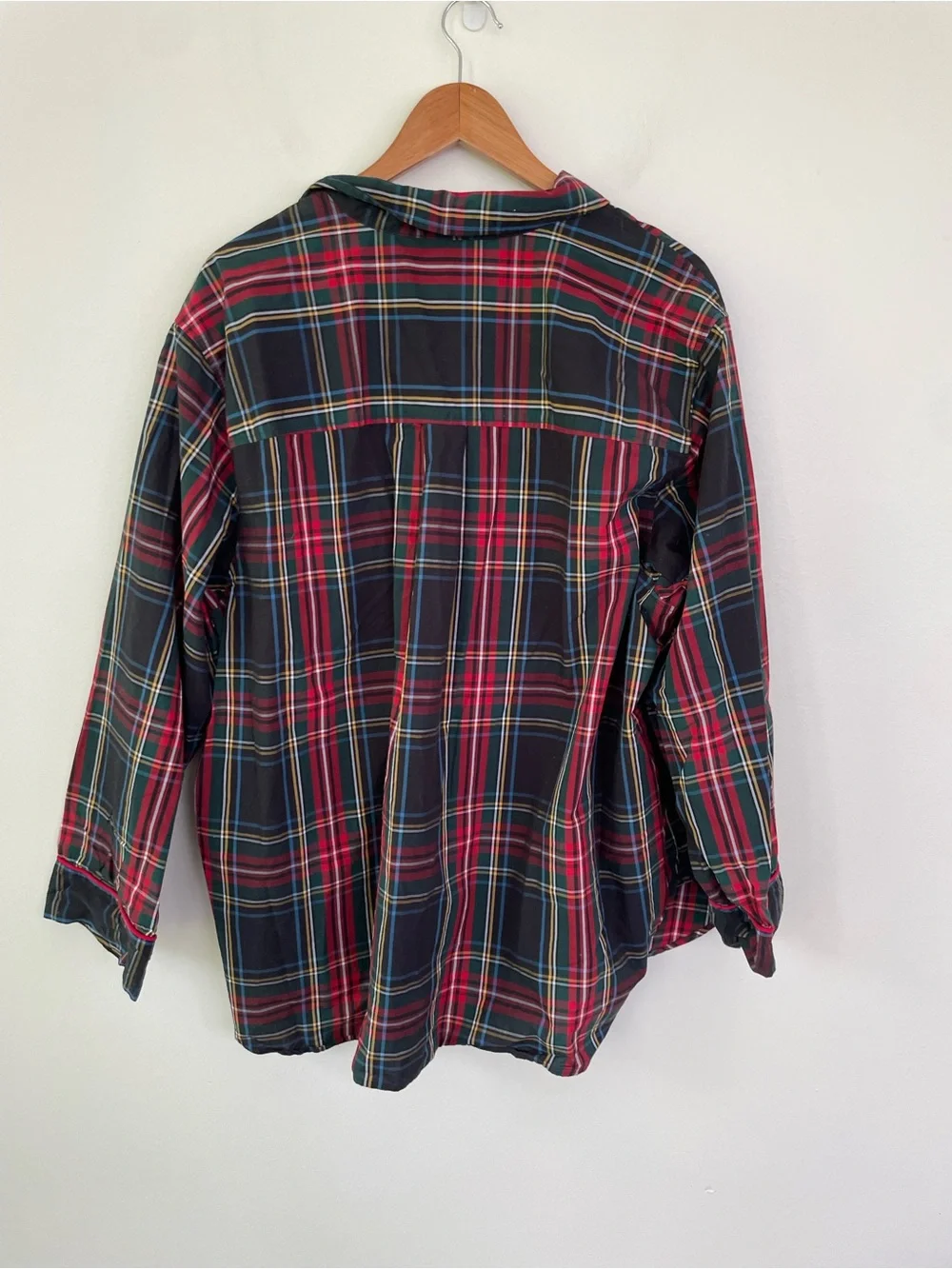J Crew Pajama Top Only in Stewart Tartan Cotton Poplin size 2X Plaid Button Up